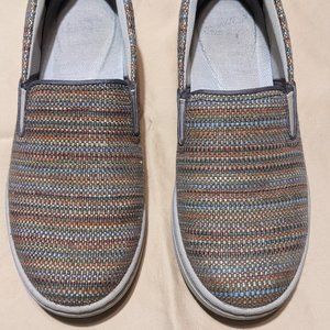 Dansko Belle Canvas Multicolor Slip On Sneaker, Size EU 38 US 7.5-8